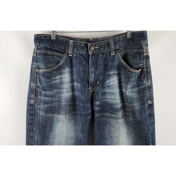 ECKO Unltd Jeans Mens 34x32 Blue Vintage Pants Dark Wash 100% Cotton - Picture 2 of 11